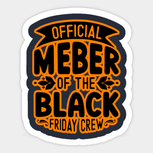 black friday, orange and black friday Sticker